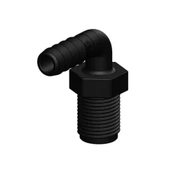 TRUDESIGN Coude 90° MM fileté BSP cannelé noir