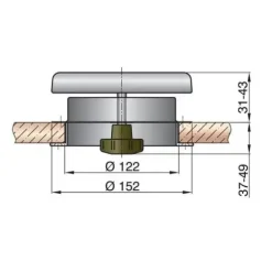 VETUS Aérateur inox Athos 1