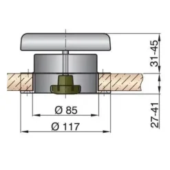 VETUS Aérateur inox Portos 1