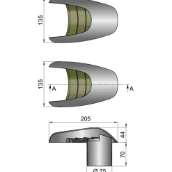 VETUS Aérateur Typhoon ø 75 mm