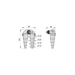 VETUS ASD Coude anti-siphon ø13 à 32 mm | Clapet
