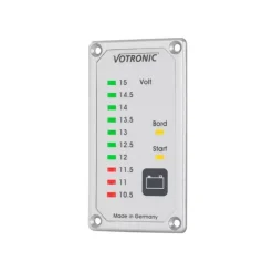 VOTRONIC Voltmètre à LED 2 batteries