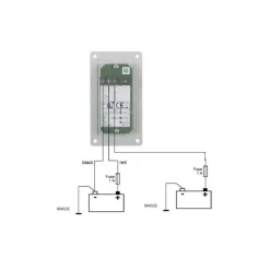 VOTRONIC Voltmètre à LED 2 batteries