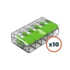 WAGO 221 Green 5 entrées | pack de 10