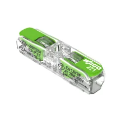 WAGO 221 Green Inline 2 entrées en ligne | pack de 10