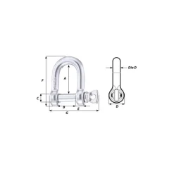 WICHARD Manille inox HR droite