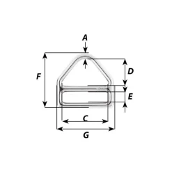 WICHARD Triangle à barrette inox 316L