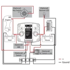 YIS Marine SI-VSR Relais sensible à la tension avec isolateur Starter